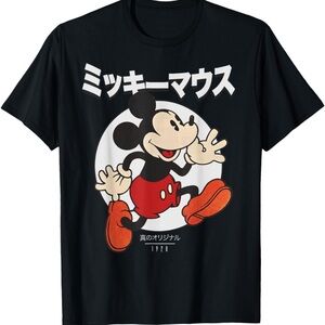 Black Mickey Mouse Graphic T-Shirt